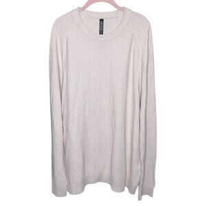 Lululemon Textured Knit Crewneck Sweater Heathered Natural Ivory Size XXL